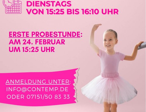 Neue Ballettgruppe für 4-5-jährige Kinder